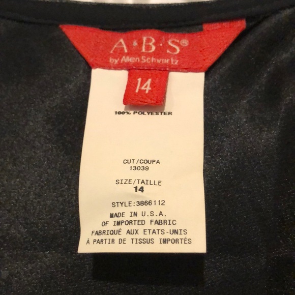 ABS Allen Schwartz Black  Embellished Sheath Dress - Picture 3 of 6